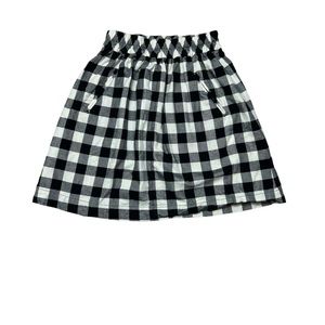 Love Hannah Skirt Black & White Checkered Skirt w/ Pockets Size Women’s XS (331)